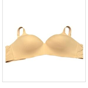 EUC Cacique Simply Wire Free Full Coverage Beige Bra Size 44F